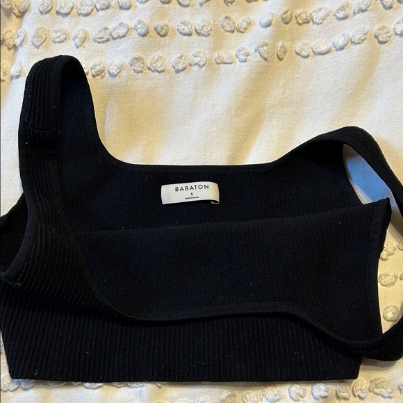Babaton Black Ribbed Top - Picture 2 of 2